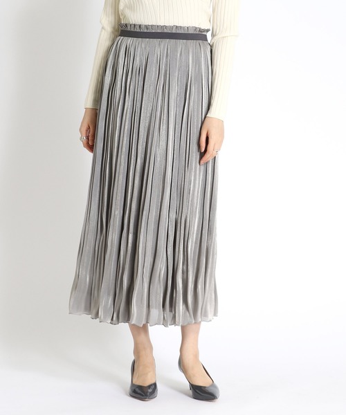 DRESSLAVE（ドレスレイブ）の「chambray shine pleats skirt 