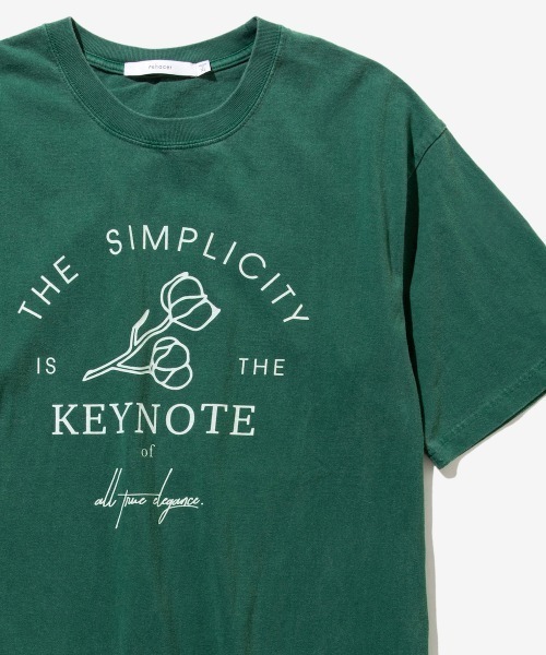 rehacer(レアセル)の「rehacer : Keynote College Logo On HW T-shirt / キートーンカレッジ ロゴ ヘビーウェイト Tシャツ(Tシャツ/カットソー・メンズ・ブラック/グリーン/マスタード/ワインレッド/ホワイト/グレー/カーキ・SMALL/MEDIUM/LARGE/X-LARGE)」の1枚目の写真