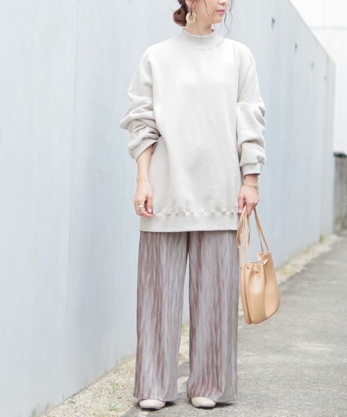 reca（レカ）の「ウェーブ柄 ベロアワイドパンツ（その他パンツ・レディース・ベージュ/ピンク系その他/グレー・FREE）」の21枚目の写真