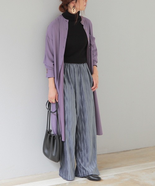 reca（レカ）の「ウェーブ柄 ベロアワイドパンツ（その他パンツ・レディース・ベージュ/ピンク系その他/グレー・FREE）」の20枚目の写真