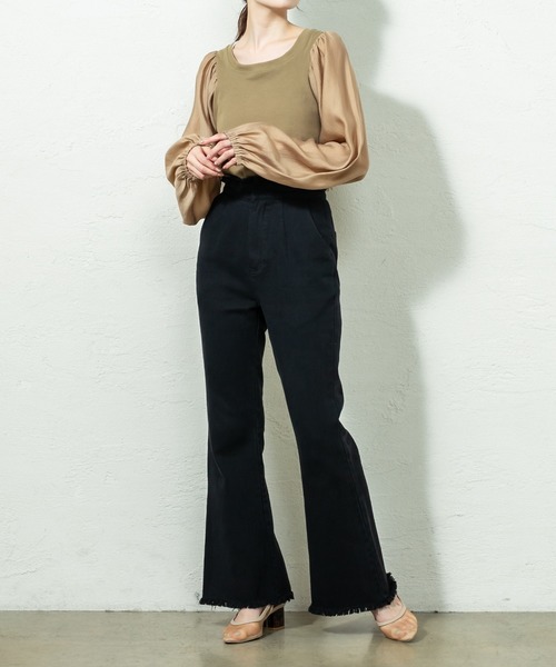 mystic（ミスティック）の「切替パワショルプルオーバー（Tシャツ/カットソー・レディース・ブラック/ベージュ/カーキ・FREE）」の21枚目の写真