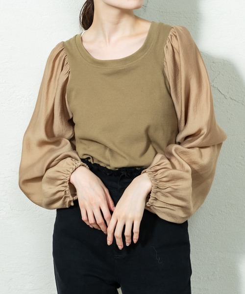 mystic（ミスティック）の「切替パワショルプルオーバー（Tシャツ/カットソー・レディース・ブラック/ベージュ/カーキ・FREE）」の12枚目の写真