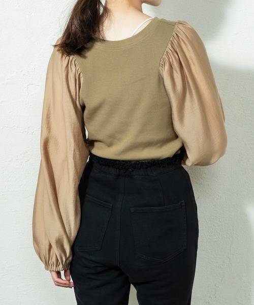 mystic（ミスティック）の「切替パワショルプルオーバー（Tシャツ/カットソー・レディース・ブラック/ベージュ/カーキ・FREE）」の22枚目の写真