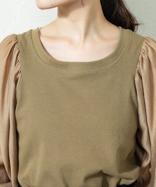 mystic（ミスティック）の「切替パワショルプルオーバー（Tシャツ/カットソー・レディース・ブラック/ベージュ/カーキ・FREE）」の19枚目の写真