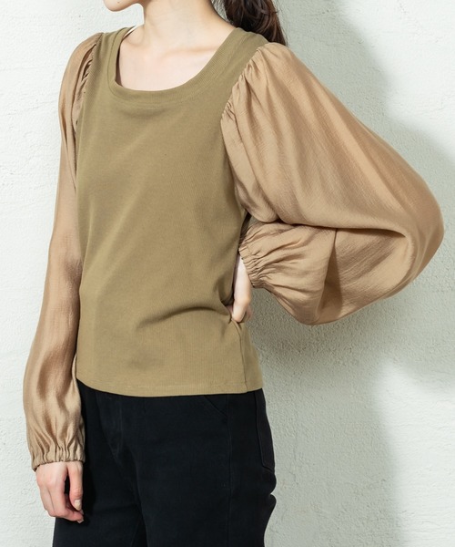 mystic（ミスティック）の「切替パワショルプルオーバー（Tシャツ/カットソー・レディース・ブラック/ベージュ/カーキ・FREE）」の17枚目の写真