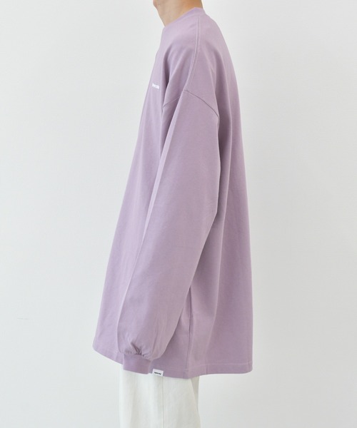 Perushu（ペルーシュ）の「ロゴ刺繍ビッグロンT（Tシャツ/カットソー・メンズ・パープル/グリーン/ライトグレー/ライトブルー/ホワイト・LARGE/SMALL/MEDIUM）」の13枚目の写真