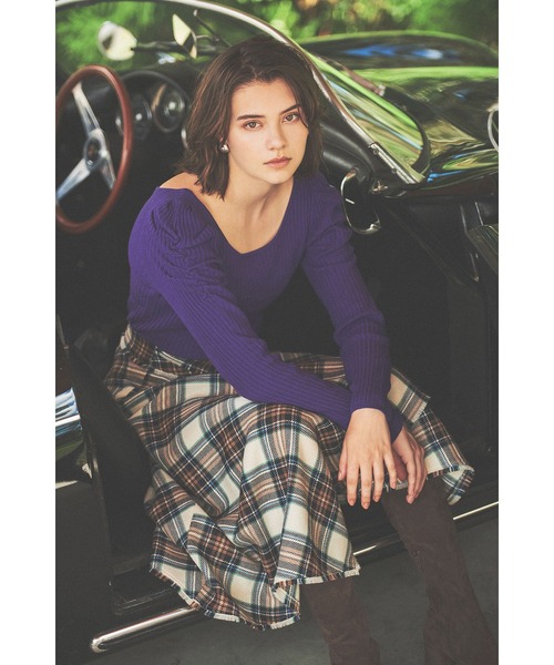 The Virgnia（ザ ヴァージニア）の「ボタニーチェックフレアスカート  