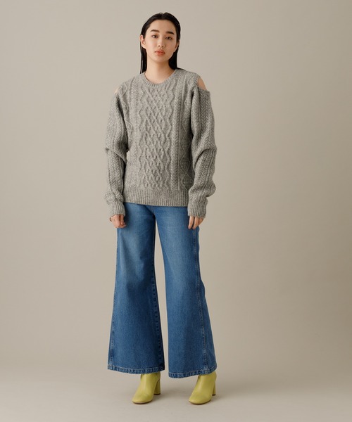 ADAM ET ROPE'(アダムエロペ)の「【VIOLETTE ROOM】別注PULLOVER(ニット/セーター・レディース・グレー/オフホワイト・FREE)」の10枚目の写真