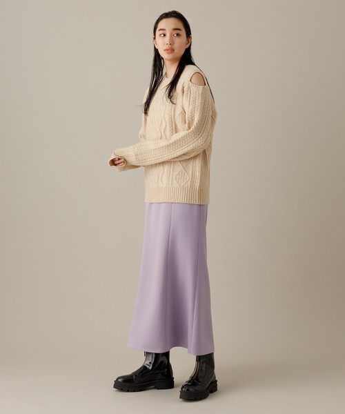 ADAM ET ROPE'(アダムエロペ)の「【VIOLETTE ROOM】別注PULLOVER(ニット/セーター・レディース・グレー/オフホワイト・FREE)」の13枚目の写真