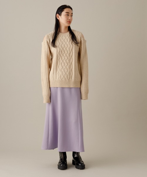 ADAM ET ROPE'(アダムエロペ)の「【VIOLETTE ROOM】別注PULLOVER(ニット/セーター・レディース・グレー/オフホワイト・FREE)」の7枚目の写真