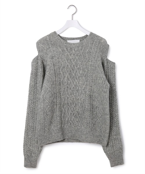 ADAM ET ROPE'(アダムエロペ)の「【VIOLETTE ROOM】別注PULLOVER(ニット/セーター・レディース・グレー/オフホワイト・FREE)」の8枚目の写真
