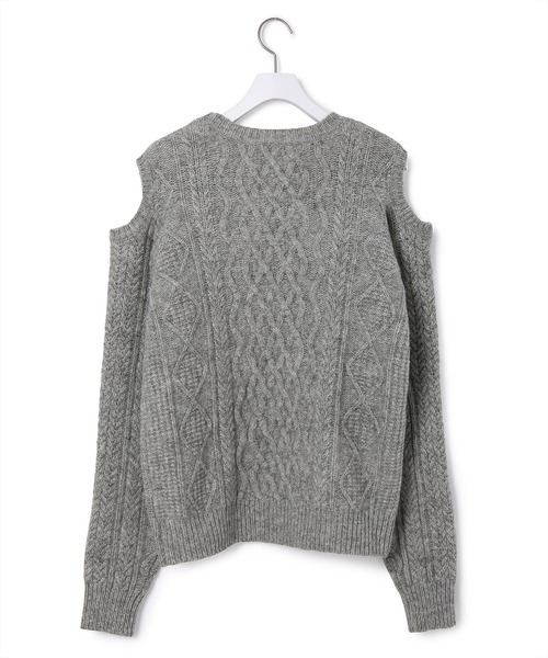 ADAM ET ROPE'(アダムエロペ)の「【VIOLETTE ROOM】別注PULLOVER(ニット/セーター・レディース・グレー/オフホワイト・FREE)」の6枚目の写真