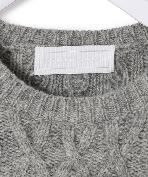 ADAM ET ROPE'(アダムエロペ)の「【VIOLETTE ROOM】別注PULLOVER(ニット/セーター・レディース・グレー/オフホワイト・FREE)」の11枚目の写真