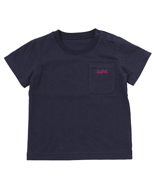 X-girl Stages（エックスガールステージス）の「POCKET S/S TEE(12M～3T)（Tシャツ/カットソー・キッズ・ホワイト/ブラック/アッシュ/ネイビー/レッド・2T/3T/12M）」の6枚目の写真