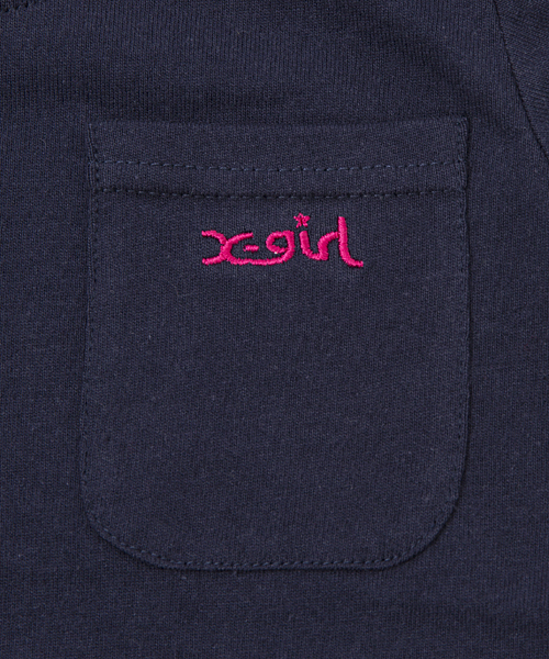X-girl Stages（エックスガールステージス）の「POCKET S/S TEE(12M～3T)（Tシャツ/カットソー・キッズ・ホワイト/ブラック/アッシュ/ネイビー/レッド・2T/3T/12M）」の12枚目の写真