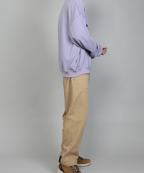 HOOK（フック）の「【HOOK】カップル刺繍トレーナー（スウェット・メンズ・ネイビー/グレー/ライトブルー/カーキ/パープル/ピンク/ベージュ・M/L/XL）」の21枚目の写真