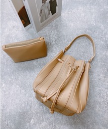 ap retro | プリーツレザー巾着【ZOZO限定アイテム】(ショルダーバッグ)