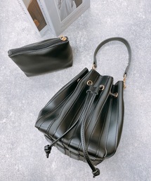 ap retro | プリーツレザー巾着【ZOZO限定アイテム】(ショルダーバッグ)
