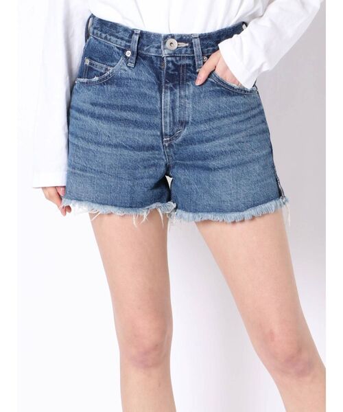 GYDA(ジェイダ)の「サイドスリットフリンジデニムショーパン(デニムパンツ・レディース・ブルー・SMALL/MEDIUM/X-SMALL)」の10枚目の写真