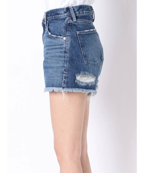GYDA(ジェイダ)の「サイドスリットフリンジデニムショーパン(デニムパンツ・レディース・ブルー・SMALL/MEDIUM/X-SMALL)」の12枚目の写真