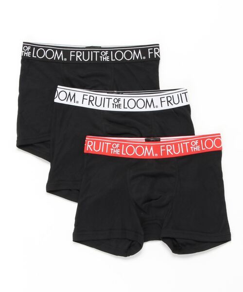 FRUIT OF THE LOOM（フルーツオブザルーム）の「【FRUIT OF THE LOOM/フルーツオブザルーム】ブランドロゴ ボクサーパンツ(3点セット)（ボクサーパンツ・メンズ・ネイビー/ブラック・M/LL/L）」の5枚目の写真