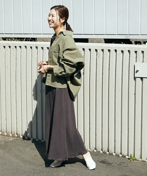 CIAOPANIC TYPY（チャオパニックティピー）の「スラブワッフルマキシワンピース（ワンピース・レディース・チャコールグレー/レッド/オフホワイト・ONE SIZE）」の11枚目の写真