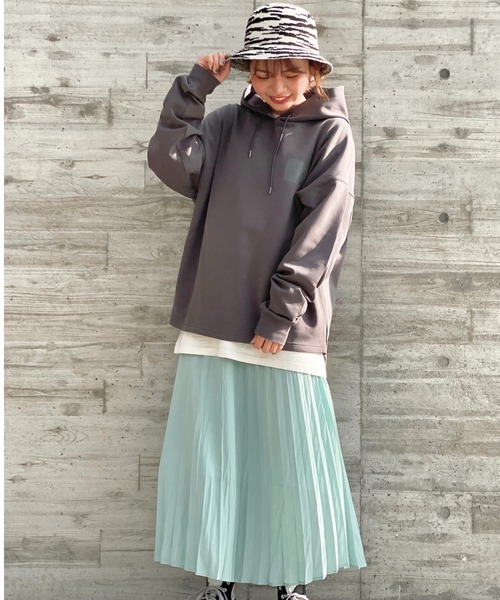 CAMP7（キャンプセブン）の「【CAMP7】エンボスＴパーカー（Tシャツ/カットソー・レディース・ホワイト/イエロー/ダークグレー・M/L）」の22枚目の写真