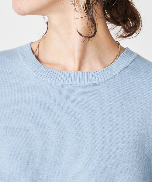COLLAGE GALLARDAGALANTE（コラージュガリャルダガランテ）の「オーバーシルエットミラノリブスプリングニット（ニット/セーター・レディース・ホワイト/ブルー/ベージュ・FREE）」の7枚目の写真