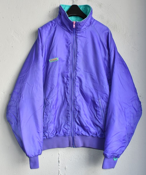 【ヴィンテージ古着】90's Columbia/コロンビア 中綿入り フルジップ ナイロンジャケット