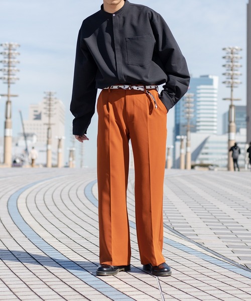 kutir（クティール）の「センタープレスワイドフレアパンツ（その他パンツ・メンズ・ブラック/ベージュ/オレンジ/ダークパープル・SMALL/MEDIUM/LARGE）」の19枚目の写真