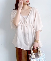 Heather | 【こなれ】ＢＡＣＫデザインブラウス（半袖）　942903(シャツ/ブラウス)