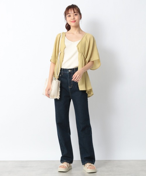 Heather（ヘザー）の「【こなれ】ＢＡＣＫデザインブラウス（半袖）　942903（シャツ/ブラウス・レディース・ホワイト/グリーン/アイボリー・FREE）」の14枚目の写真