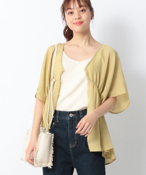 Heather（ヘザー）の「【こなれ】ＢＡＣＫデザインブラウス（半袖）　942903（シャツ/ブラウス・レディース・ホワイト/グリーン/アイボリー・FREE）」の15枚目の写真