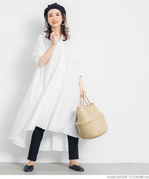 1枚で美しいコーデに◎【CHANEL】シャツワンピース org.jpg