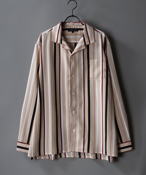 SITRY（シトリー）の「Drape Open Collar Shirt/ドレープ オープンカラー トロミシャツ（シャツ/ブラウス・メンズ・モカ/ブラック系その他2/ワイン/ベージュ/ホワイト/ブラック系その他/ライトブルー/ベージュ系その他/ホワイト系その他2/ライトグリーン/ブラック/ブルー系その他/ターコイズブルー/チャコール/ホワイト系その他/グレー系その他/ベージュ系その他2/ブルー系その他2/ブルー系その他3/グリーン系その他/ブルーグレー/ベージュ系その他3/ブラック系その他3/ブラック系その他4/ブルー系その他4/ホワイト系その他3/ダークグリーン/ライトグレー・LL/M/L）」の17枚目の写真