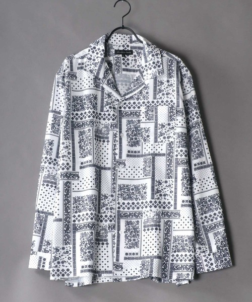 SITRY（シトリー）の「Drape Open Collar Shirt/ドレープ オープンカラー トロミシャツ（シャツ/ブラウス・メンズ・モカ/ブラック系その他2/ワイン/ベージュ/ホワイト/ブラック系その他/ライトブルー/ベージュ系その他/ホワイト系その他2/ライトグリーン/ブラック/ブルー系その他/ターコイズブルー/チャコール/ホワイト系その他/グレー系その他/ベージュ系その他2/ブルー系その他2/ブルー系その他3/グリーン系その他/ブルーグレー/ベージュ系その他3/ブラック系その他3/ブラック系その他4/ブルー系その他4/ホワイト系その他3/ダークグリーン/ライトグレー・LL/M/L）」の4枚目の写真