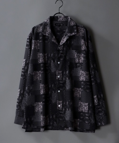 SITRY（シトリー）の「Drape Open Collar Shirt/ドレープ オープンカラー トロミシャツ（シャツ/ブラウス・メンズ・モカ/ブラック系その他2/ワイン/ベージュ/ホワイト/ブラック系その他/ライトブルー/ベージュ系その他/ホワイト系その他2/ライトグリーン/ブラック/ブルー系その他/ターコイズブルー/チャコール/ホワイト系その他/グレー系その他/ベージュ系その他2/ブルー系その他2/ブルー系その他3/グリーン系その他/ブルーグレー/ベージュ系その他3/ブラック系その他3/ブラック系その他4/ブルー系その他4/ホワイト系その他3/ダークグリーン/ライトグレー・LL/M/L）」の10枚目の写真