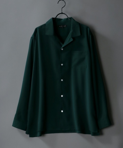 SITRY（シトリー）の「Drape Open Collar Shirt/ドレープ オープンカラー トロミシャツ（シャツ/ブラウス・メンズ・モカ/ブラック系その他2/ワイン/ベージュ/ホワイト/ブラック系その他/ライトブルー/ベージュ系その他/ホワイト系その他2/ライトグリーン/ブラック/ブルー系その他/ターコイズブルー/チャコール/ホワイト系その他/グレー系その他/ベージュ系その他2/ブルー系その他2/ブルー系その他3/グリーン系その他/ブルーグレー/ベージュ系その他3/ブラック系その他3/ブラック系その他4/ブルー系その他4/ホワイト系その他3/ダークグリーン/ライトグレー・LL/M/L）」の20枚目の写真