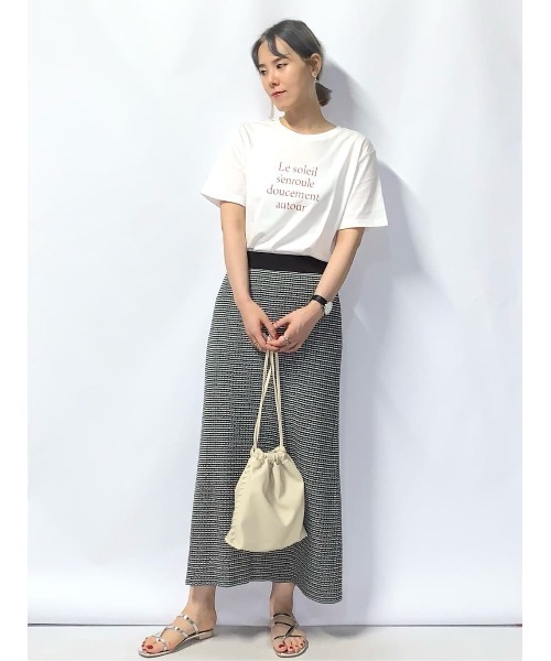 GLOBAL WORK（グローバルワーク）の「アソートプリントT半袖/932536（Tシャツ/カットソー・レディース・ベージュ/ダークグレー/その他1/その他2/その他3/ホワイト系その他/ホワイト系その他2/オフホワイト/ホワイト系その他3/ホワイト・MEDIUM/LARGE）」の11枚目の写真
