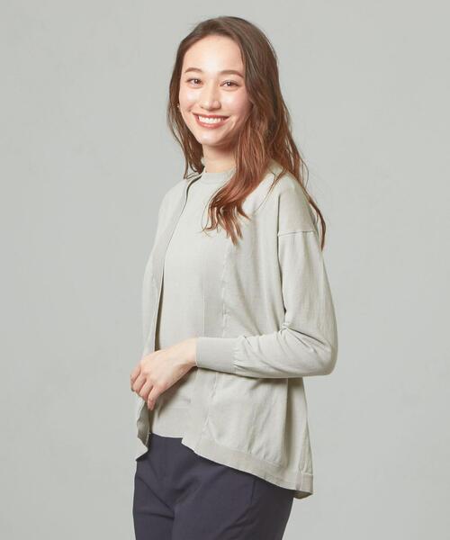 closet story（クローゼットストーリー）の「＜closet story＞□テンジク キナガシMDL カーディガン -手洗い可能-（カーディガン/ボレロ・レディース・ホワイト/ライトグレー/ダークグレー・FREE）」の16枚目の写真