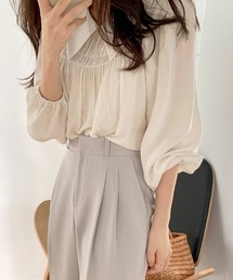 ABITOKYO | ビックフリル衿ボリュームスリーブギャザーブラウス(シャツ/ブラウス)