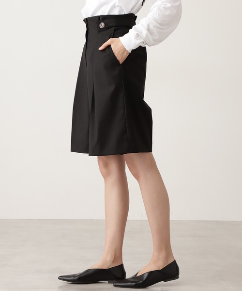 N.(N. Natural Beauty Basic)(エヌエヌナチュラルビューティーベーシック)の「◆タブ付ハーフパンツ(その他パンツ・レディース・ブラック/ベージュ・MEDIUM)」の8枚目の写真