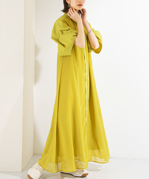 KBF（ケイビーエフ）の「レイヤードワンピース（ワンピース・レディース・ネイビー/オフホワイト/イエロー系その他・ONE）」の7枚目の写真