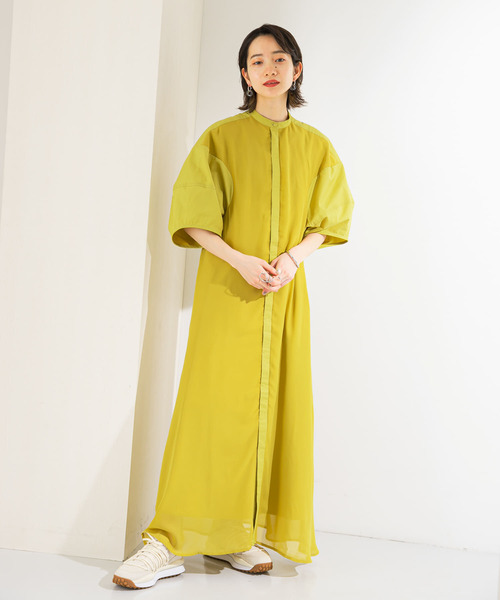 KBF（ケイビーエフ）の「レイヤードワンピース（ワンピース・レディース・ネイビー/オフホワイト/イエロー系その他・ONE）」の8枚目の写真