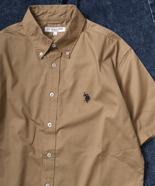 U.S. POLO ASSN.(ユーエスポロアッスン)の「U.S. POLO ASSN.(ユーエスポロアッスン)ワンポイントロゴ 刺繍ボタンダウンシャツ メンズ レディース/半袖シャツ(シャツ/ブラウス・メンズ・ホワイト/ブラック/ベージュ/ネイビー/ホワイト系その他/ブルー系その他/ブルー系その他2・LL/M/L)」の5枚目の写真