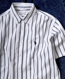 U.S. POLO ASSN.(ユーエスポロアッスン)ワンポイントロゴ 刺繍ボタンダウンシャツ メンズ レディース/半袖シャツ