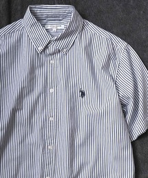 U.S. POLO ASSN.（ユーエスポロアッスン）ワンポイントロゴ 刺繍ボタンダウンシャツ メンズ レディース/半袖シャツ