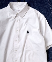 U.S. POLO ASSN.(ユーエスポロアッスン)ワンポイントロゴ 刺繍ボタンダウンシャツ メンズ レディース/半袖シャツ