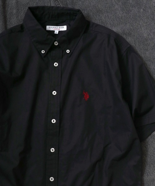 U.S. POLO ASSN.(ユーエスポロアッスン)の「U.S. POLO ASSN.(ユーエスポロアッスン)ワンポイントロゴ 刺繍ボタンダウンシャツ メンズ レディース/半袖シャツ(シャツ/ブラウス・メンズ・ホワイト/ブラック/ベージュ/ネイビー/ホワイト系その他/ブルー系その他/ブルー系その他2・LL/M/L)」の4枚目の写真