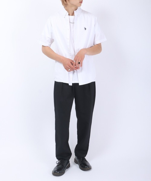 U.S. POLO ASSN.(ユーエスポロアッスン)の「U.S. POLO ASSN.(ユーエスポロアッスン)ワンポイントロゴ 刺繍ボタンダウンシャツ メンズ レディース/半袖シャツ(シャツ/ブラウス・メンズ・ホワイト/ブラック/ベージュ/ネイビー/ホワイト系その他/ブルー系その他/ブルー系その他2・LL/M/L)」の12枚目の写真
